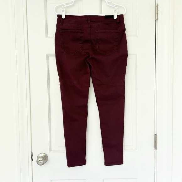 NWT TINSEL Leslie Cargo skinny pants size 8 / 29 red purple burgundy STITCHFIX - Picture 4 of 6